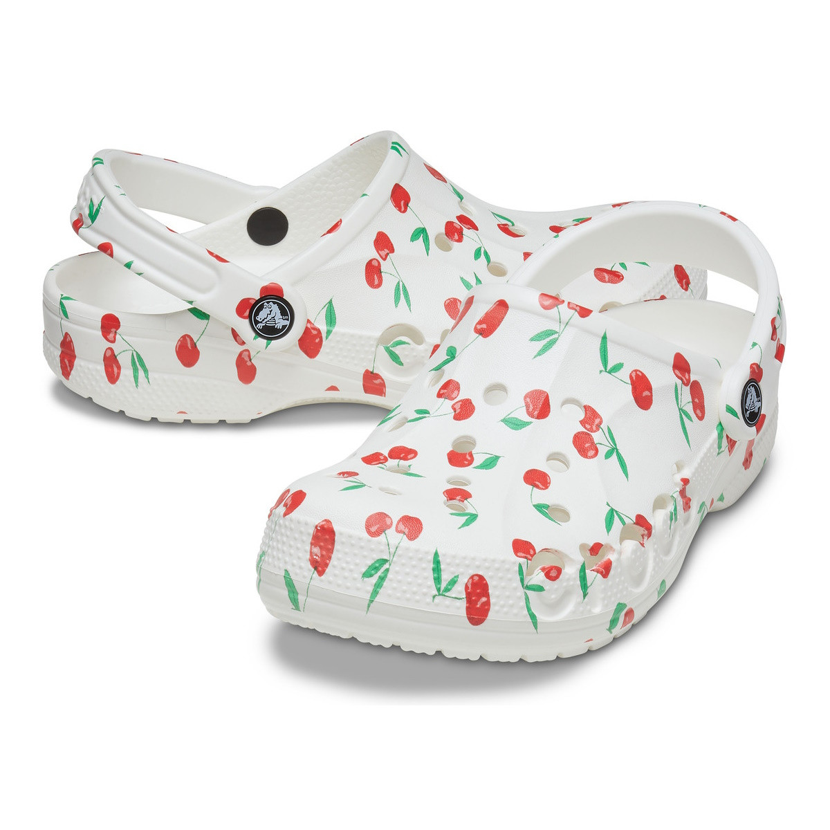 Saboti Crocs Baya Seasonal Printed Clog Alb - White/Cherry - 2 | YEO