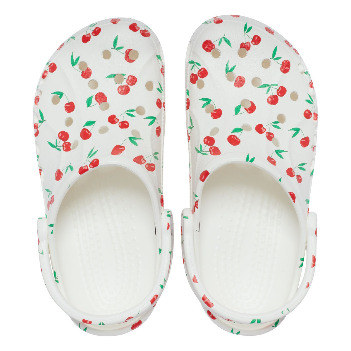 Saboti Crocs Baya Seasonal Printed Clog Alb - White/Cherry - 3 | YEO