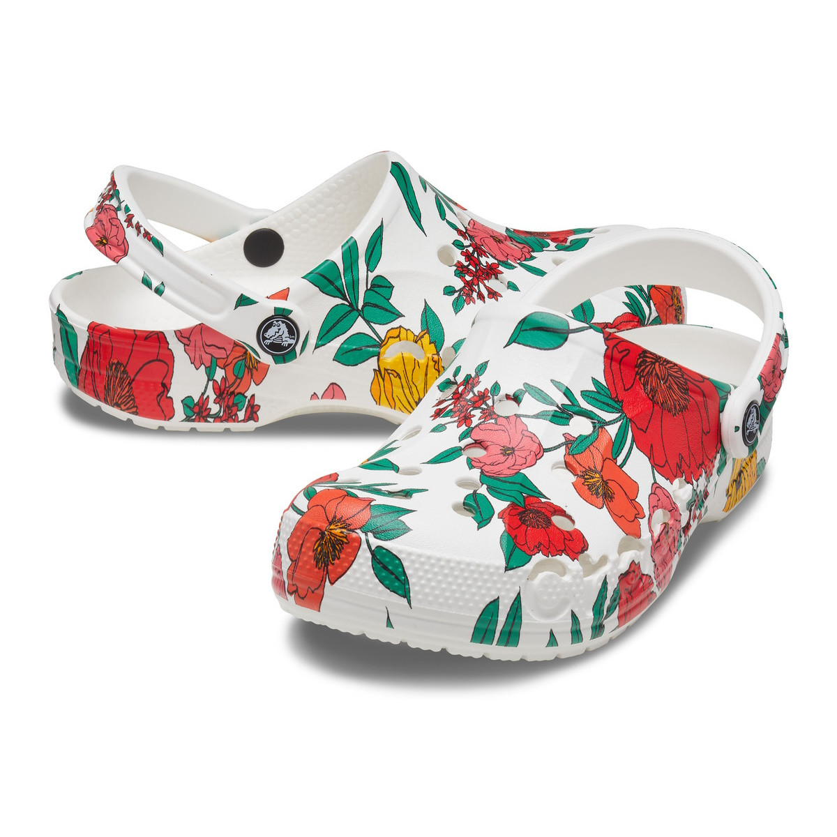 Saboti Crocs Baya Seasonal Printed Clog Alb - White/Floral - 2 | YEO