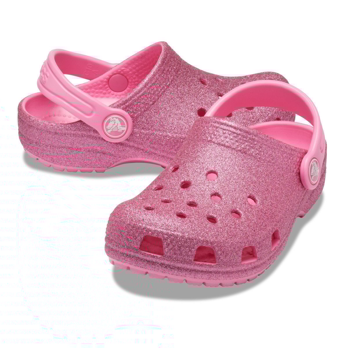 Saboti Crocs Classic Glitter Clog Kids Roz - Pink Lemonade - 3 | YEO