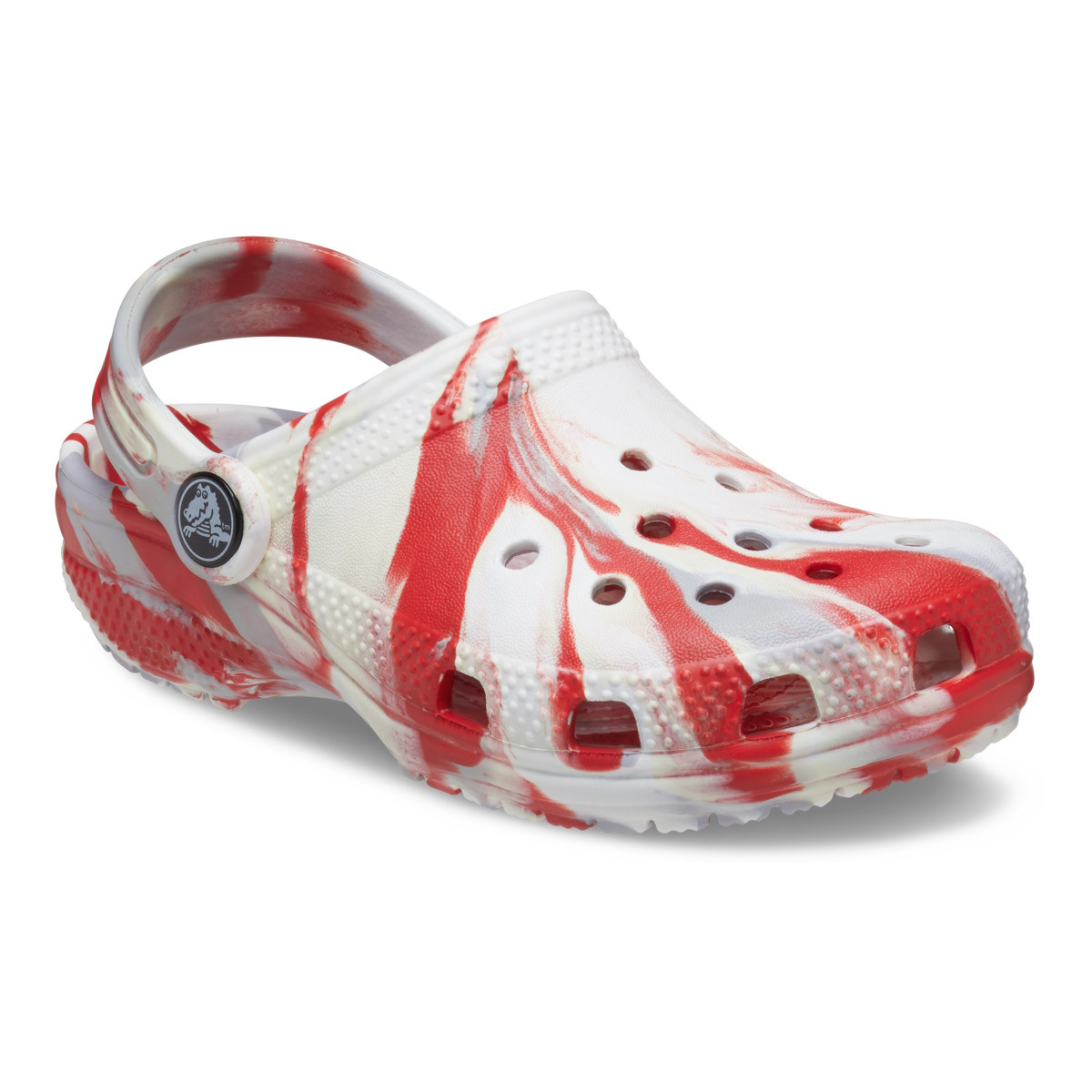 Saboti Crocs Classic Toddler Marbled Clog Alb - White/Flame - 1 | YEO