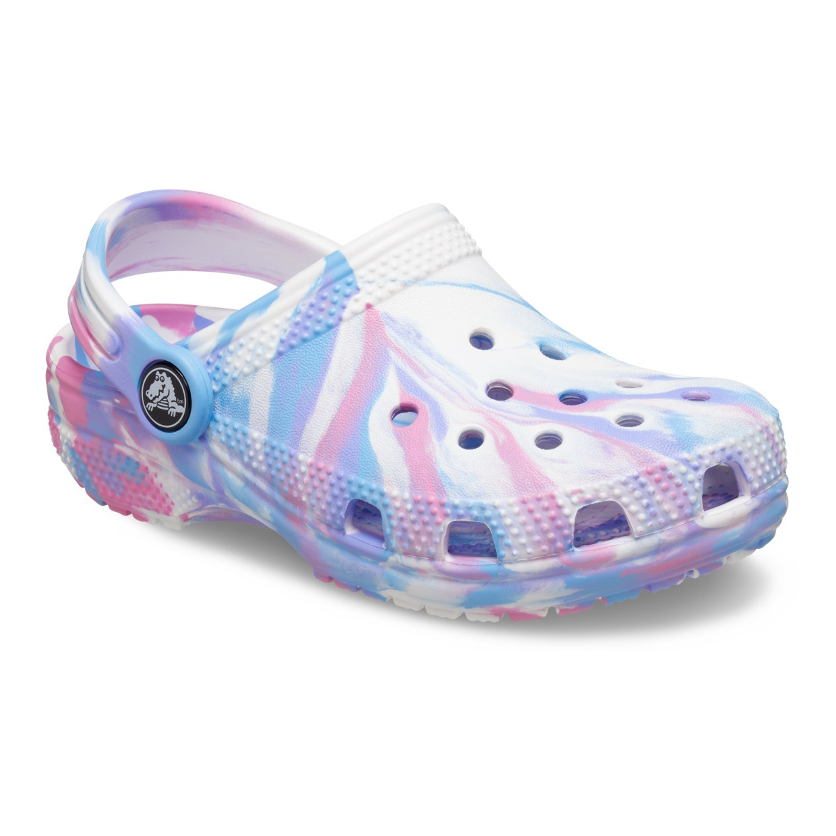 Saboti Crocs Classic Toddler Marbled Clog Multicolor - White/Pink - 1 | YEO