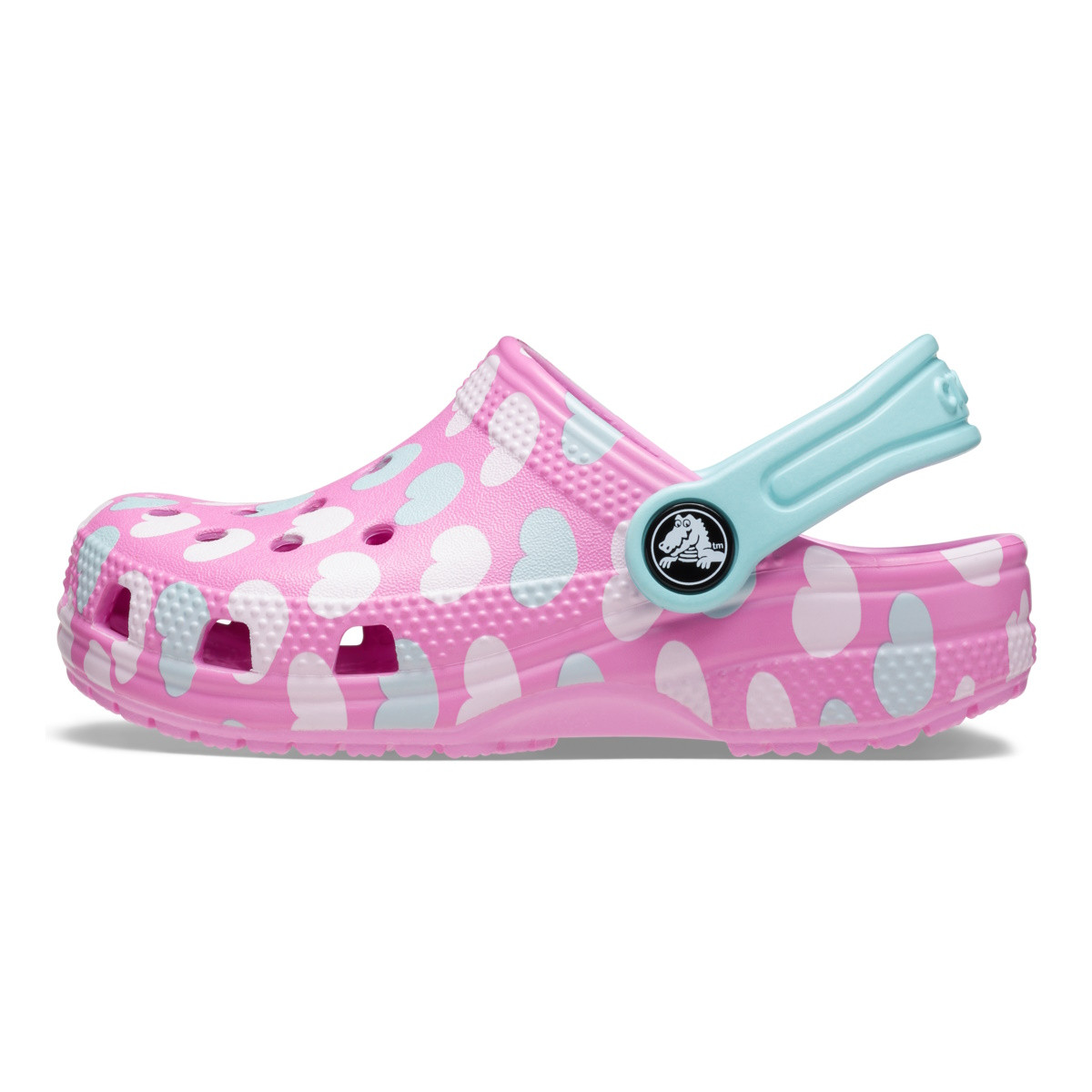 Saboti Crocs Classic Toddler Easy Icon Clog Roz - Taffy Pink/Multi - 2 | YEO