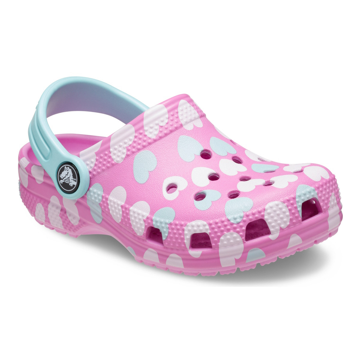 Saboti Crocs Classic Toddler Easy Icon Clog Roz - Taffy Pink/Multi - 1 | YEO