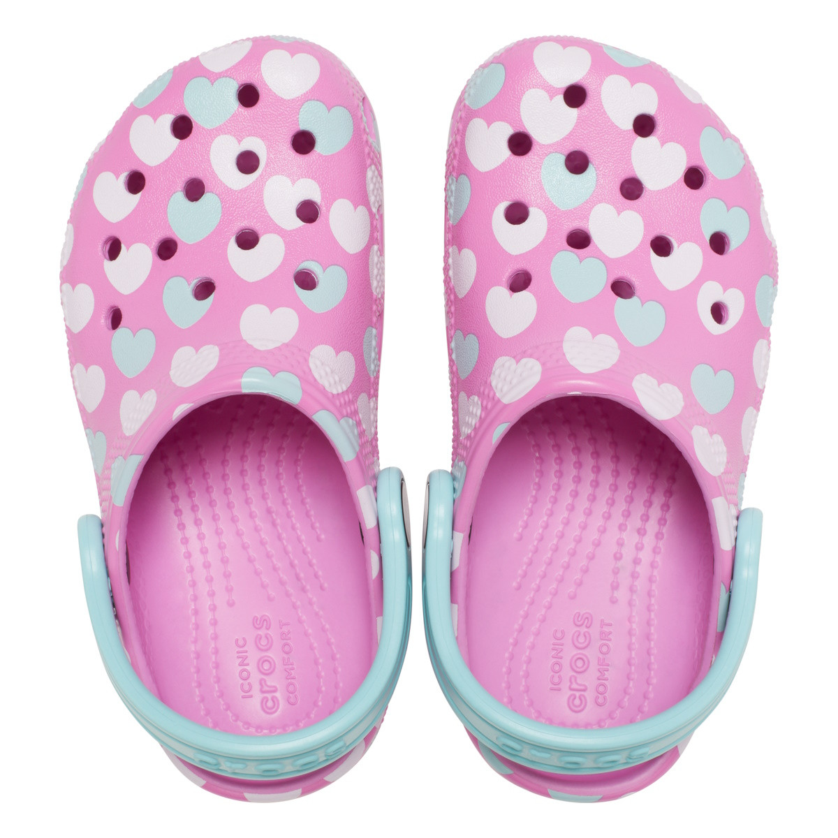Saboti Crocs Classic Toddler Easy Icon Clog Roz - Taffy Pink/Multi