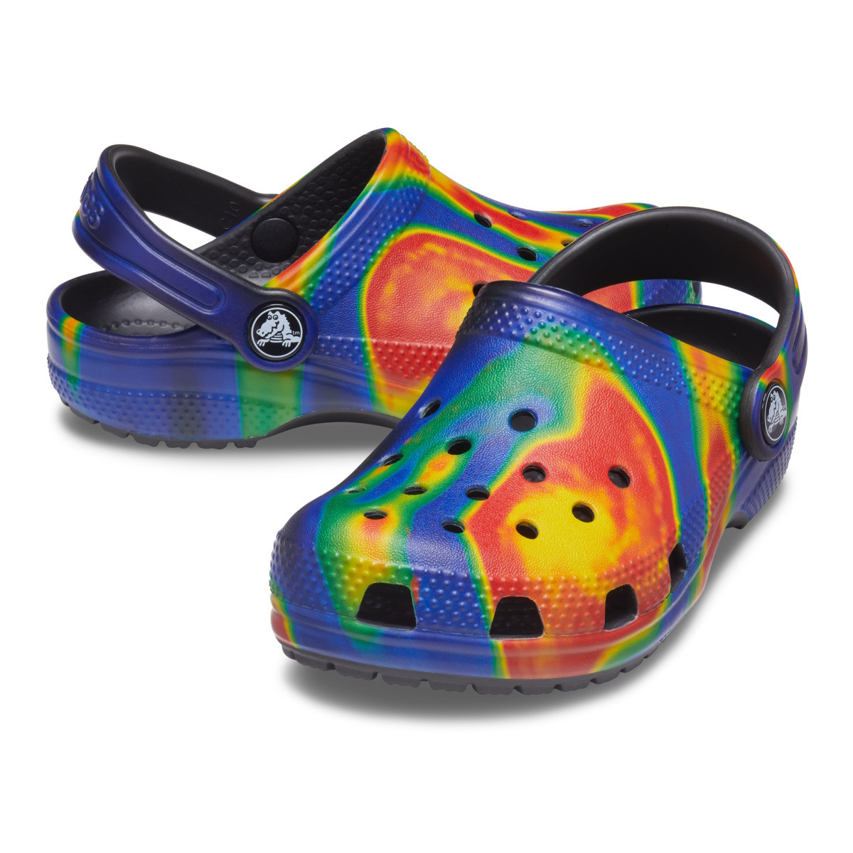 Saboti Crocs Classic Classic Solarized Clog Toddlers Multicolor - Black/Navy - 3 | YEO