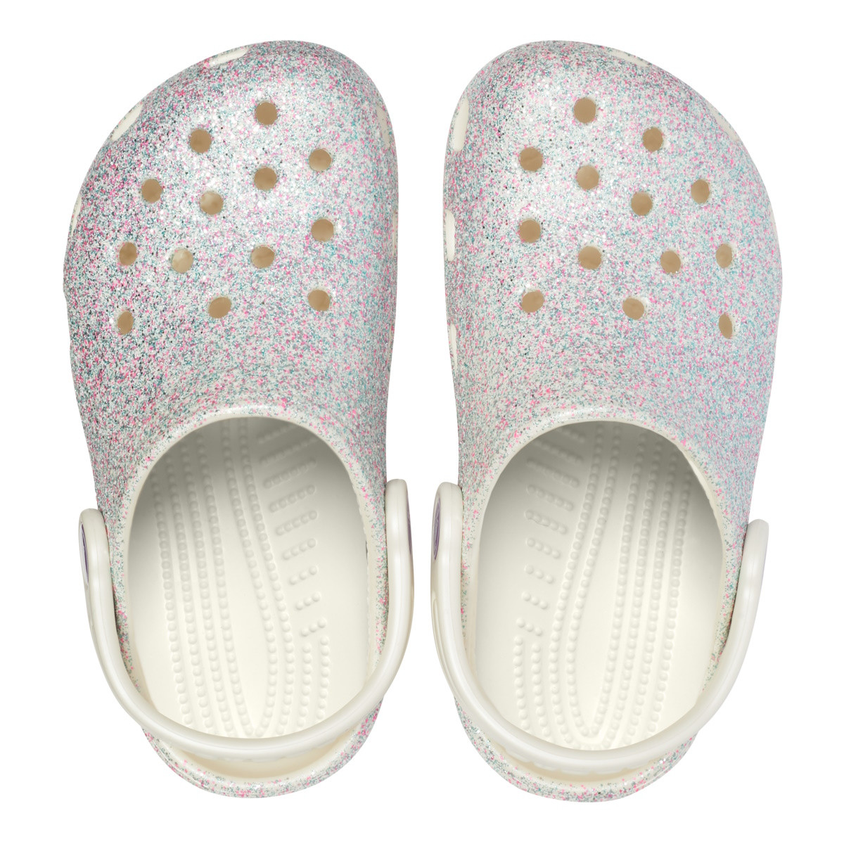 Saboti Crocs Toddler Classic Glitter Clog Alb - Oyster - 3 | YEO