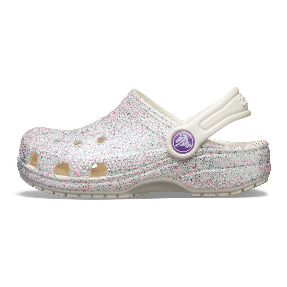 Saboti Crocs Toddler Classic Glitter Clog Alb - Oyster - 1 | YEO