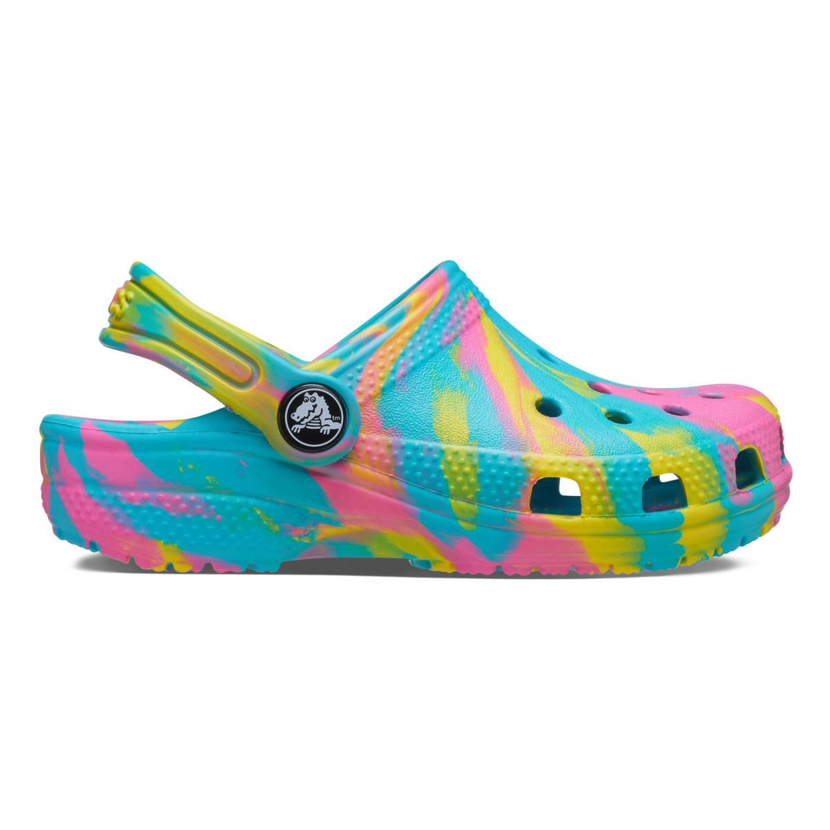 Saboti Crocs Classic Toddler Marbled Clog Multicolor  - Digital Aqua/Multi