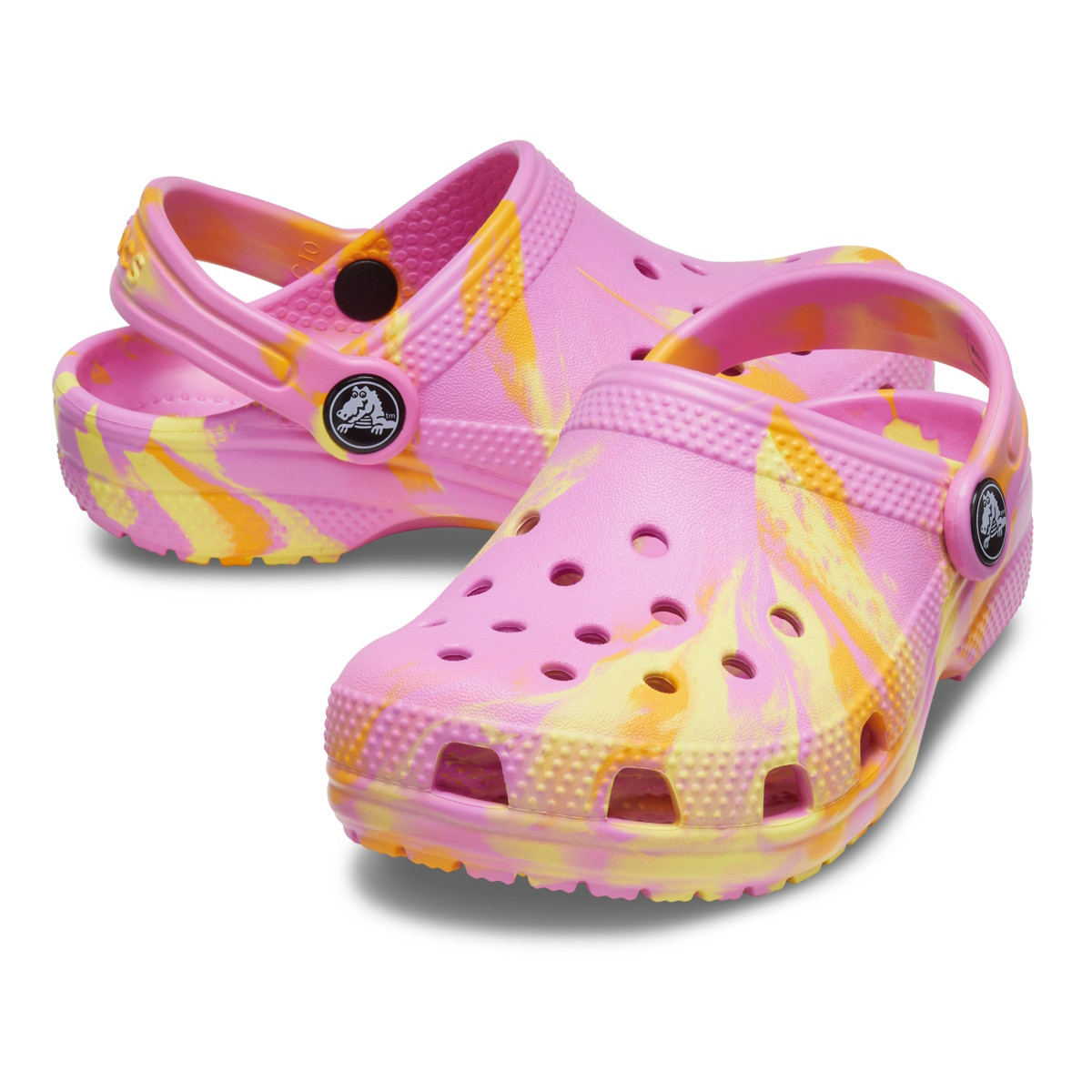 Saboti Crocs Classic Toddler Marbled Clog Roz - Taffy Pink/Multi - 2 | YEO