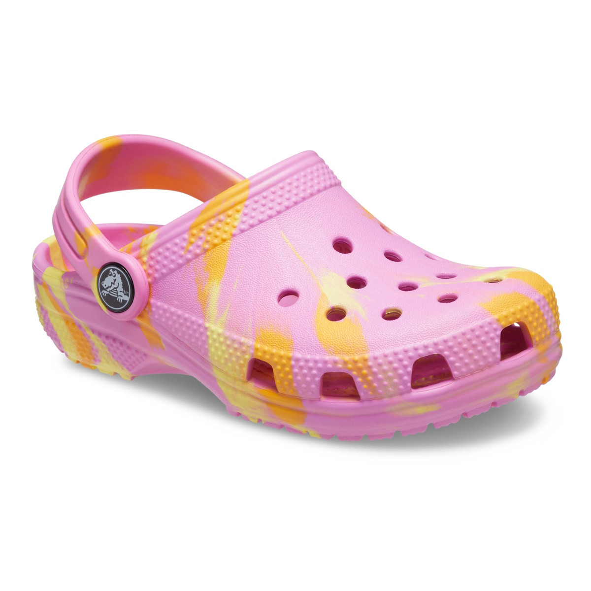 Saboti Crocs Classic Toddler Marbled Clog Roz - Taffy Pink/Multi - 1 | YEO