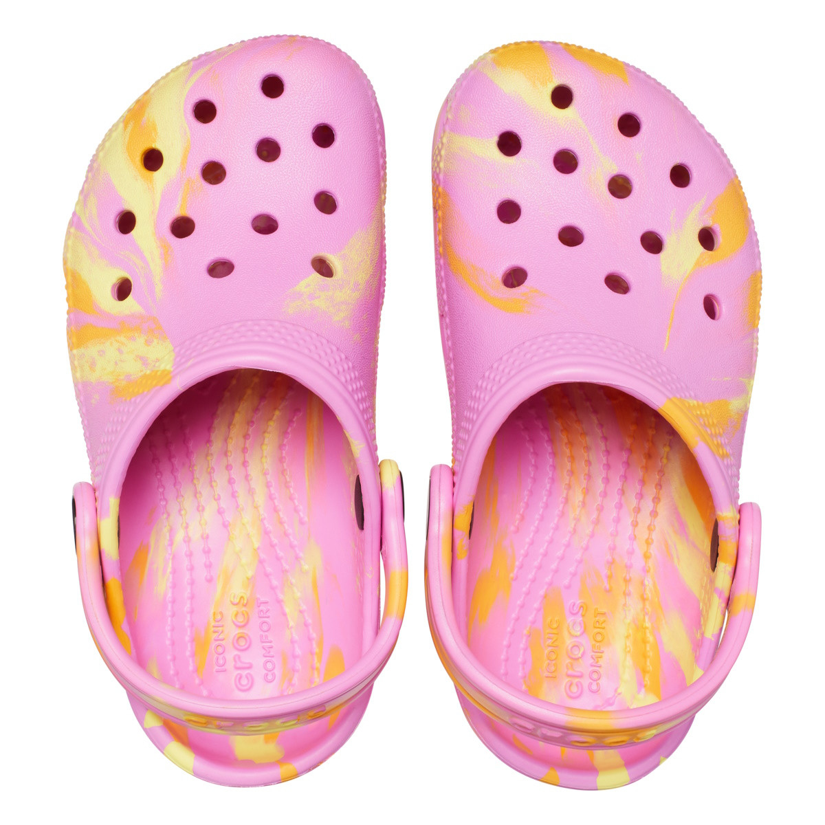 Saboti Crocs Classic Toddler Marbled Clog Roz - Taffy Pink/Multi - 3 | YEO