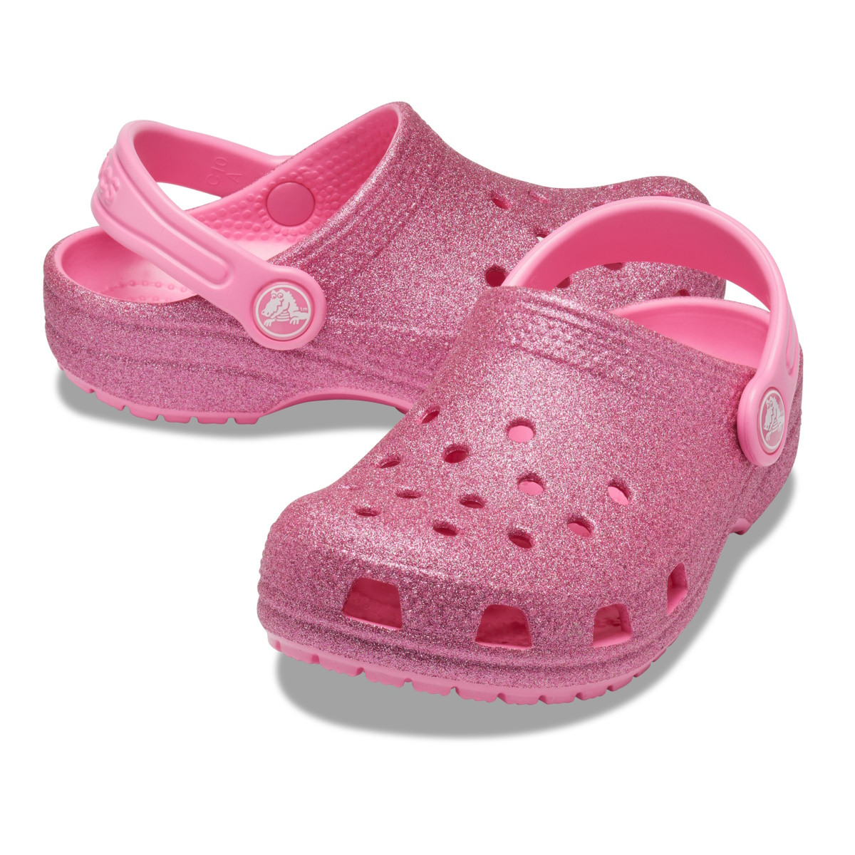 Saboti Crocs Toddler Classic Glitter Clog Roz - Pink Lemonade - 3 | YEO