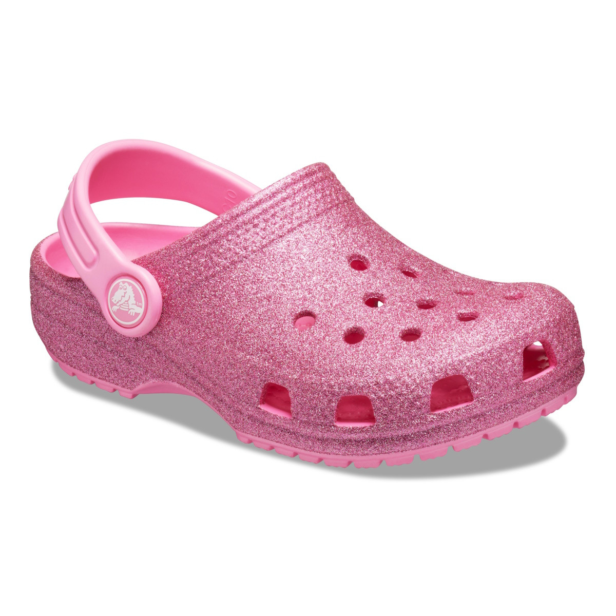 Saboti Crocs Toddler Classic Glitter Clog Roz - Pink Lemonade - 1 | YEO