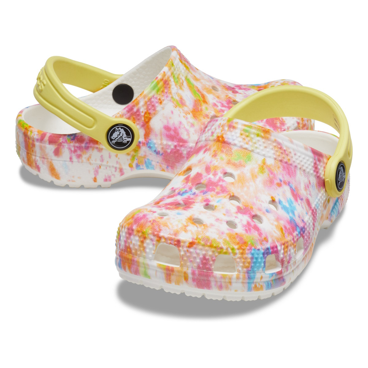Saboți Crocs Classic Tie-Dye Graphic New Clog Toddlers Portocaliu - Orange Zing/Multi - 2 | YEO