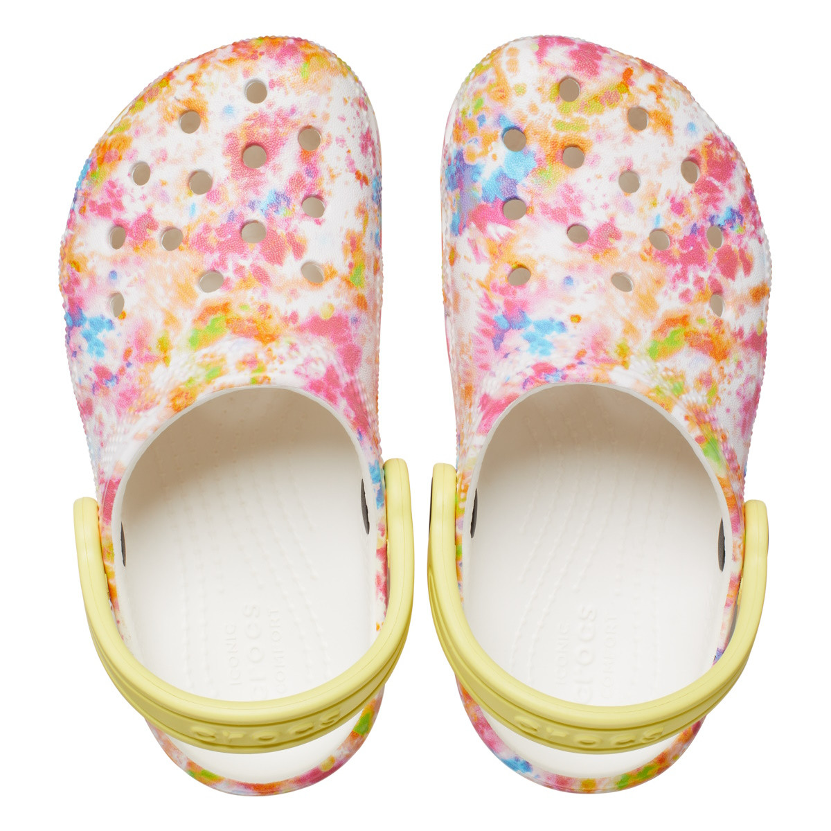 Saboți Crocs Classic Tie-Dye Graphic New Clog Toddlers Portocaliu - Orange Zing/Multi