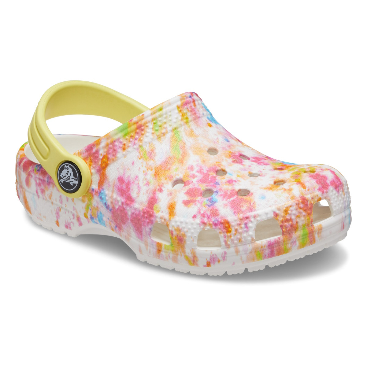 Saboți Crocs Classic Tie-Dye Graphic New Clog Toddlers Portocaliu - Orange Zing/Multi - 1 | YEO