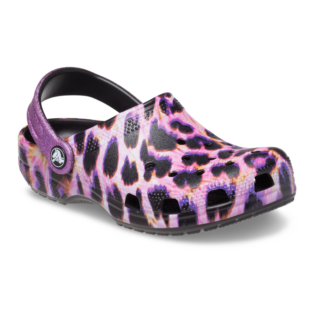 Saboti Crocs Classic Animal Print Clog Kids Multicolor - Papaya/Leopard - 1 | YEO