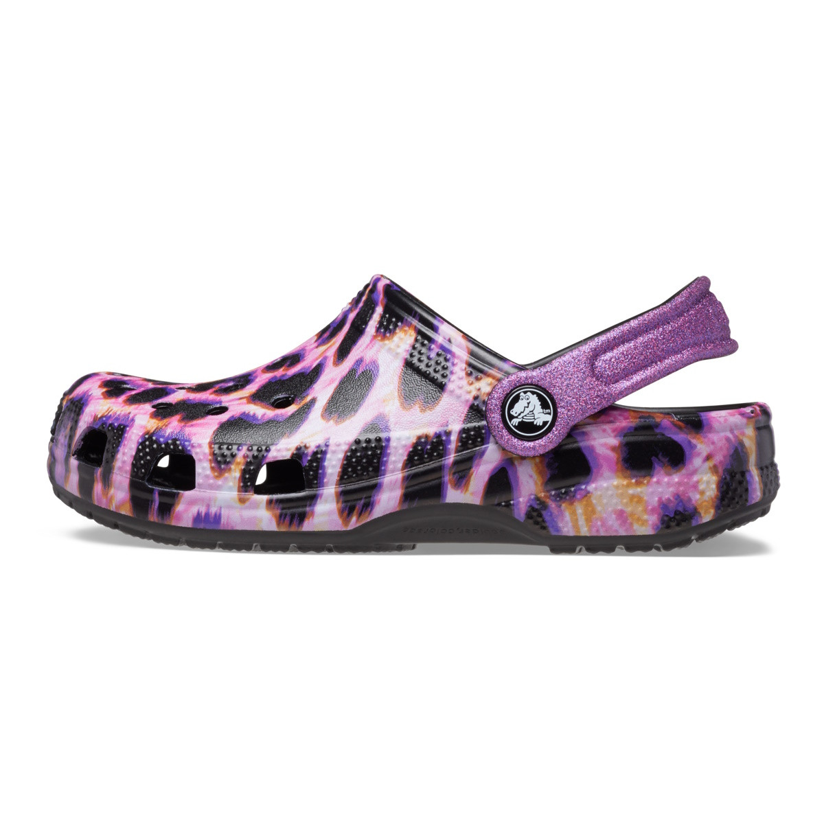 Saboti Crocs Classic Animal Print Clog Kids Multicolor - Papaya/Leopard - 2 | YEO