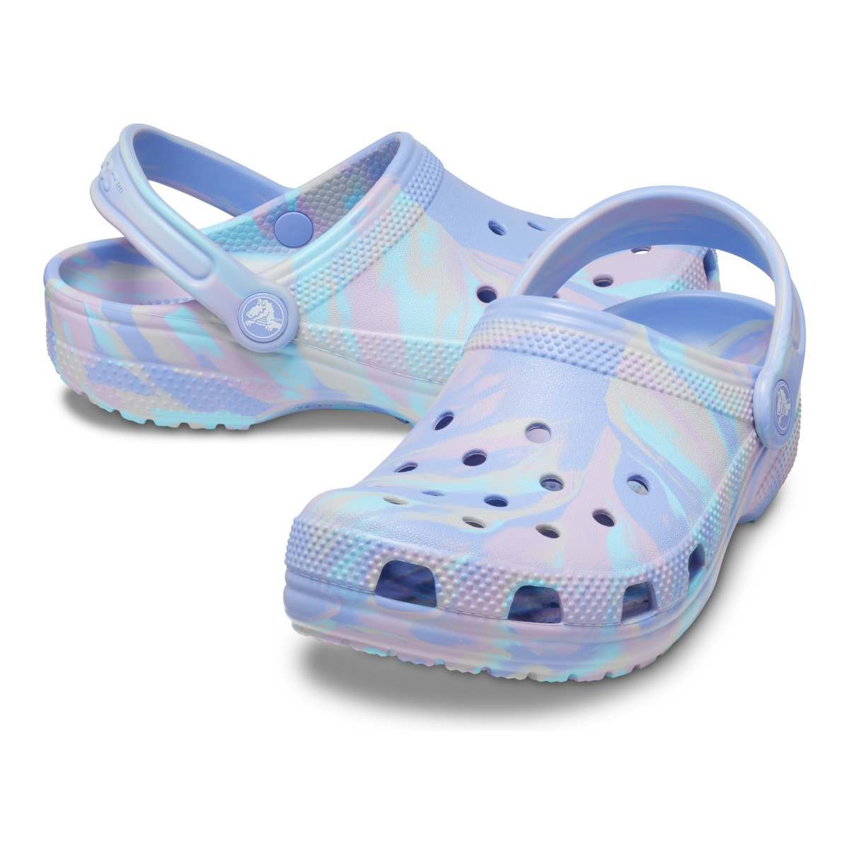 Saboti Crocs Classic Toddler Marbled Clog Mov - Moon Jelly/Multi - 3 | YEO