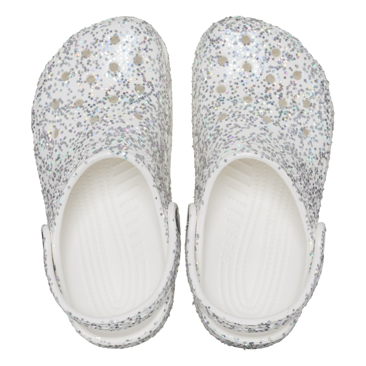 Saboti Crocs Classic Starry Glitter Clog Kids Alb - White - 4 | YEO