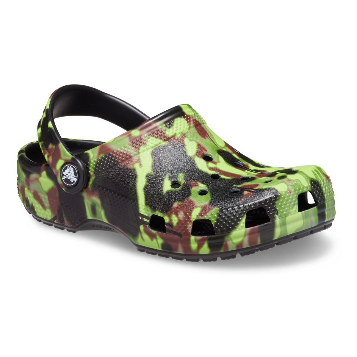 Saboti Crocs Classic Spray Camo Clog Kids Negru - Black - 1 | YEO