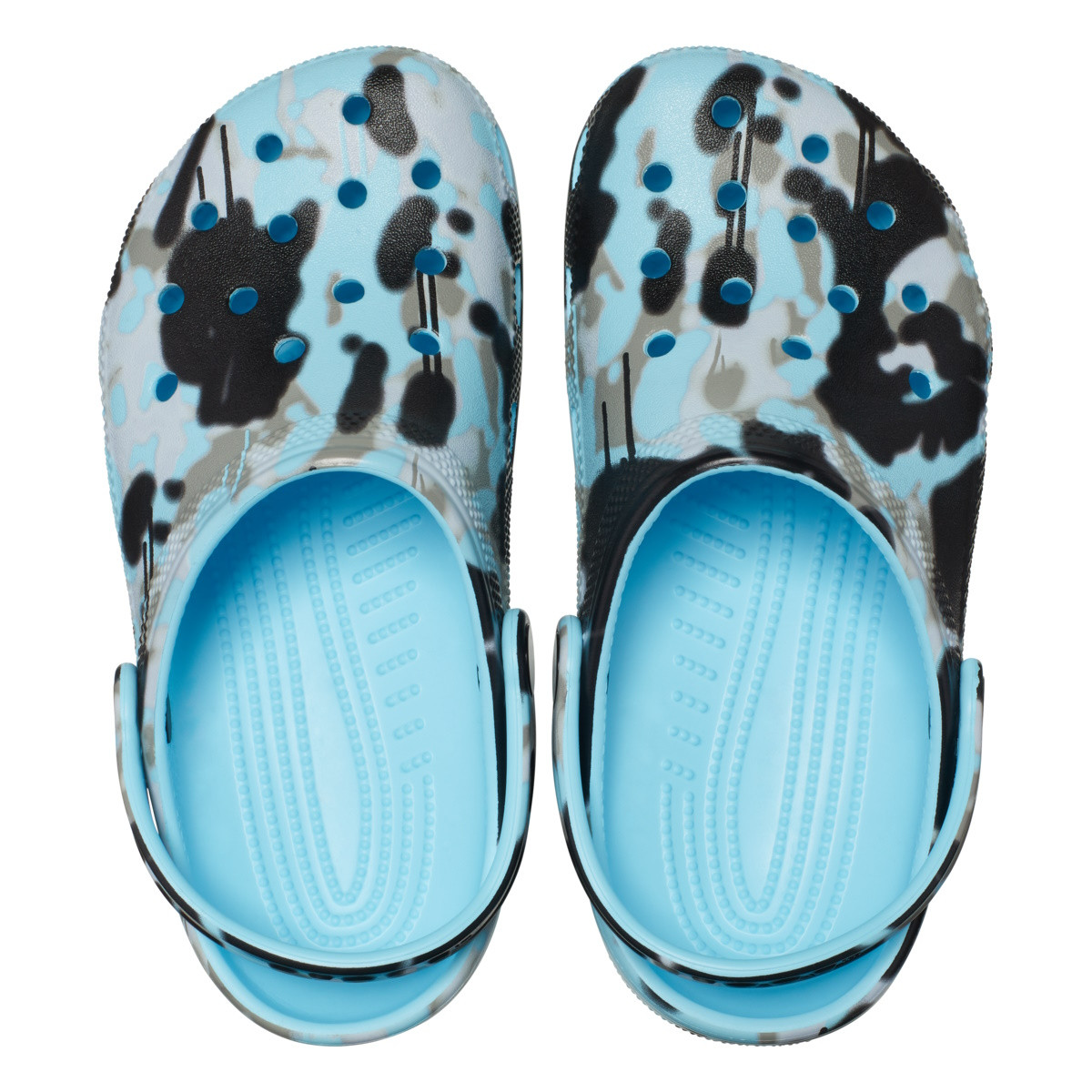 Saboti Crocs Classic Spray Camo Clog Kids Albastru - Arctic - 3 | YEO