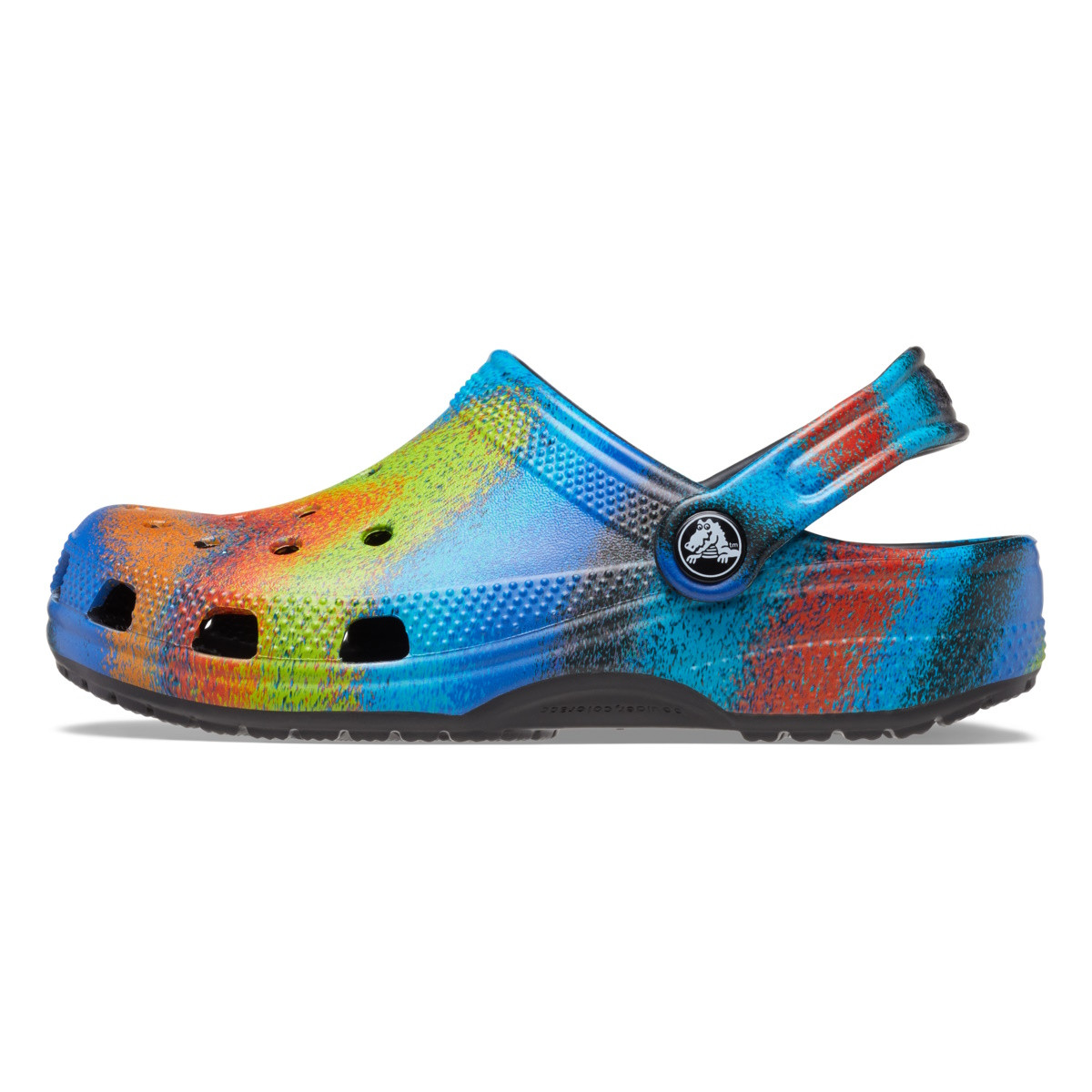 Saboti Crocs Classic Spray Dye Clog Kids Multicolor - Black/Multi - 1 | YEO