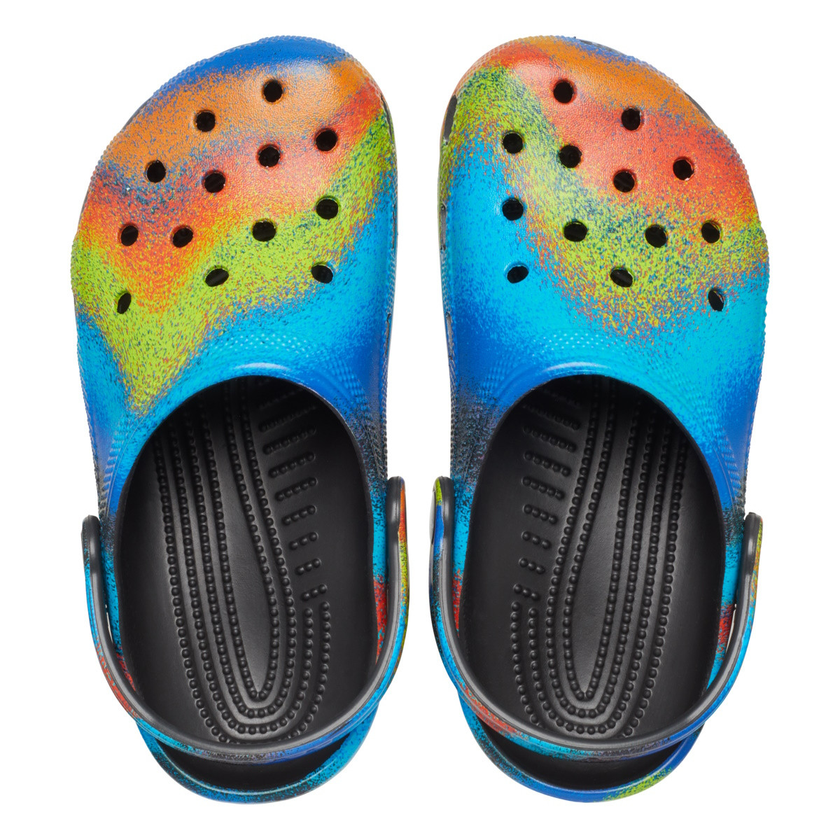 Saboti Crocs Classic Spray Dye Clog Kids Multicolor - Black/Multi - 3 | YEO