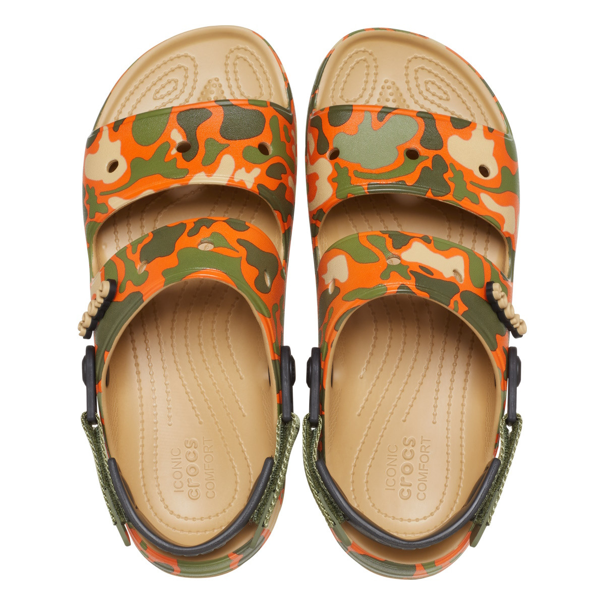 Sandale Crocs Classic All Terrain Camo Sandal Maro - Tan/Multi - 4 | YEO