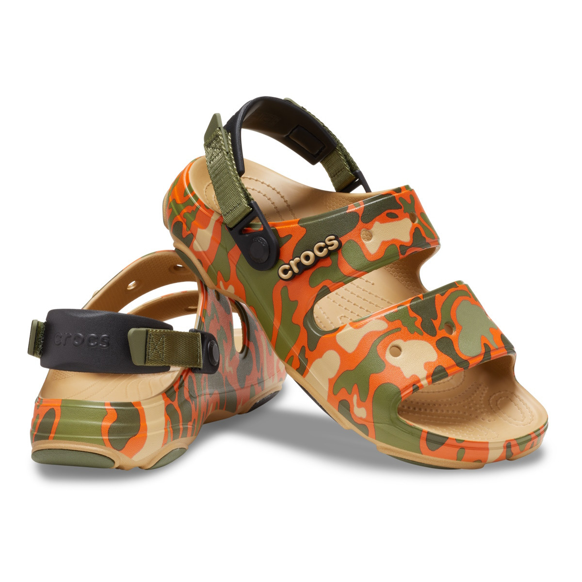 Sandale Crocs Classic All Terrain Camo Sandal Maro - Tan/Multi - 3 | YEO