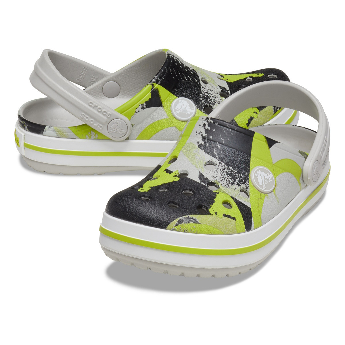 Saboti Crocs Crocband Ombre Block Clog Kids Multicolor - Pearl White/Multi - 2 | YEO