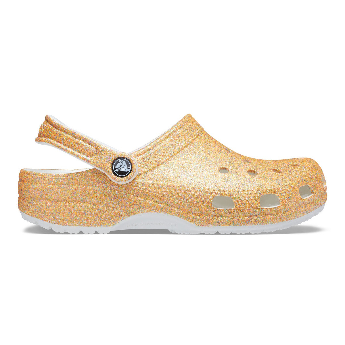 Saboți Crocs Classic Glitter Clog Portocaliu - Orange Sorbet