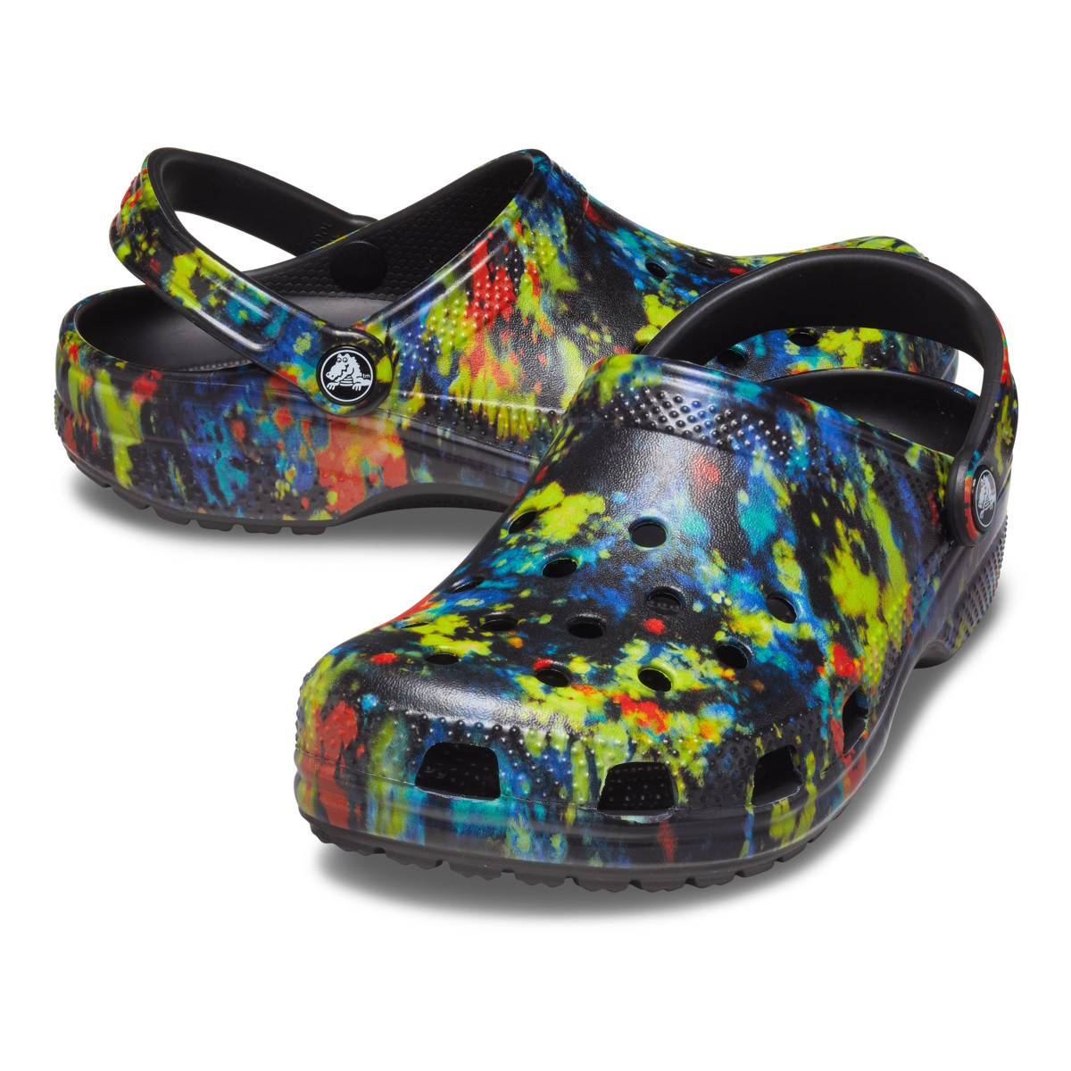 Saboti Crocs Classic Tie-Dye Graphic Clog Multicolor - Turq Tonic/Multi - 2 | YEO