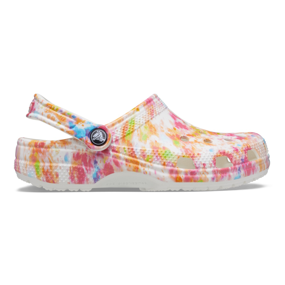 Saboti Crocs Classic Tie-Dye Graphic Clog Portocaliu - Orange Zing/Multi