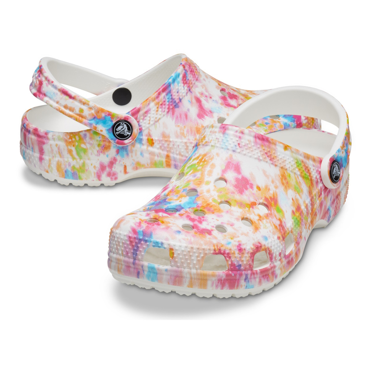 Saboti Crocs Classic Tie-Dye Graphic Clog Portocaliu - Orange Zing/Multi - 2 | YEO