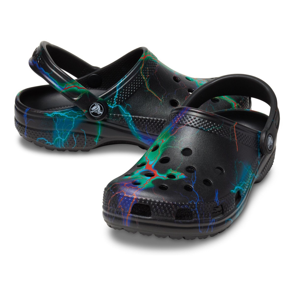 Saboți Crocs Classic Out of this World II Clog Negru - Black/Lightning Bolts - 2 | YEO