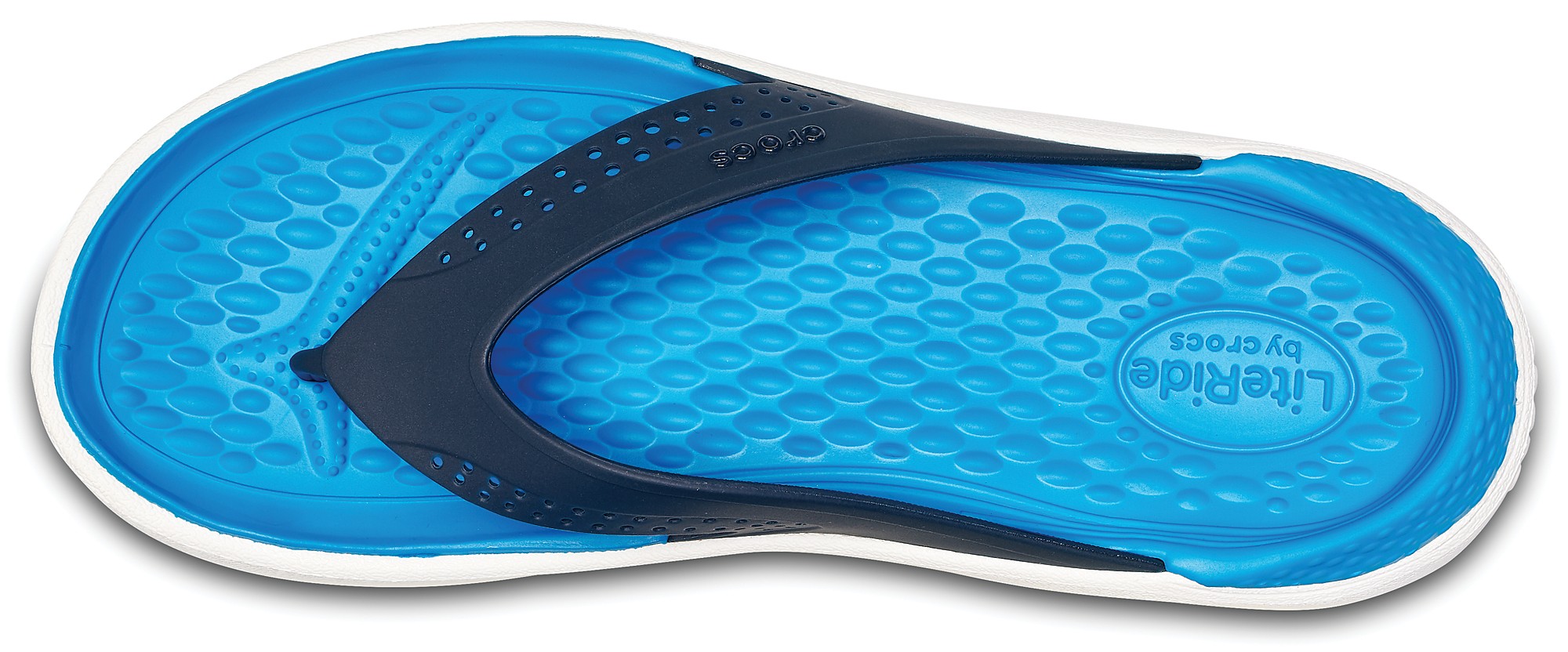 Slapi Crocs LiteRide Flip Albastru - Navy/White - 2 | YEO