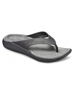 Slapi Crocs LiteRide Flip Negru - Black/Slate Grey 2