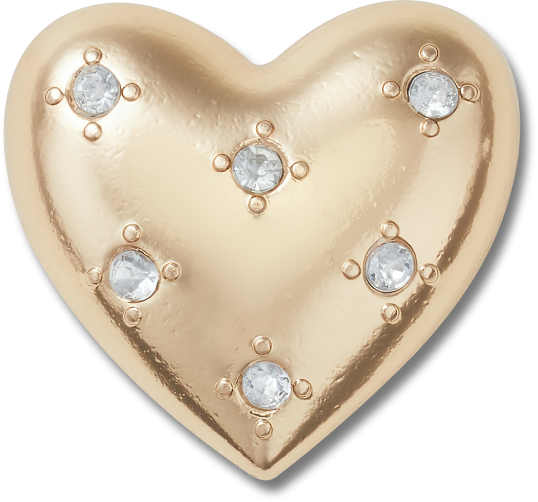Jibbitz Crocs Gold Encrusted Heart