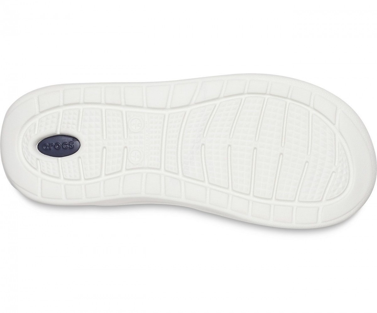 Slapi Crocs LiteRide Flip Albastru - Ice Blue/Almost White