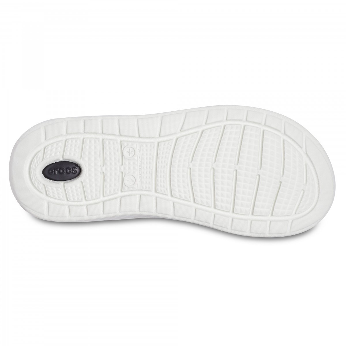 Slapi Crocs LiteRide Flip Albastru - Vivid Blue/Almost White - 5 | YEO
