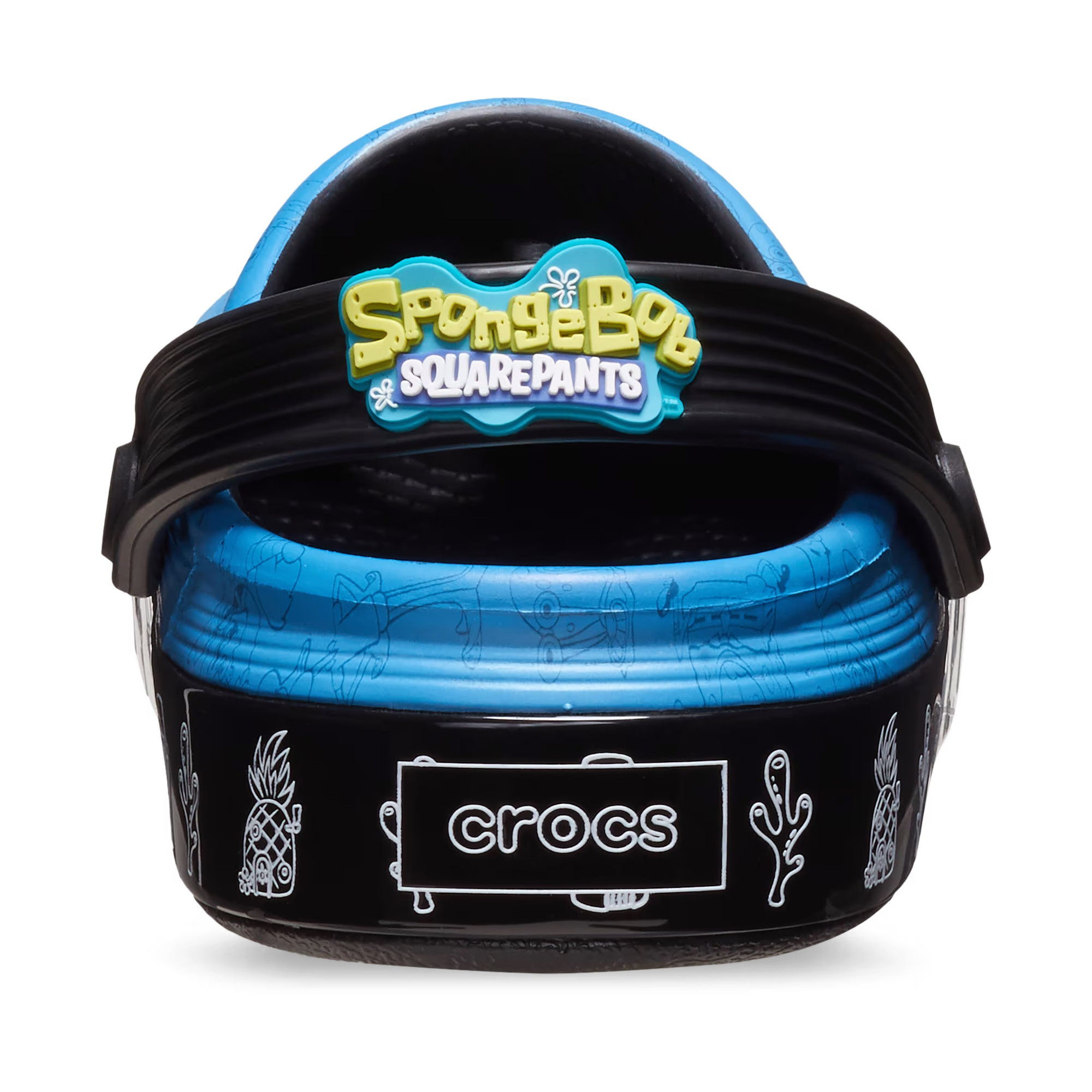 Saboti Crocs Spongebob Multi Off Court Clog Kids Negru - Black - 4 | YEO