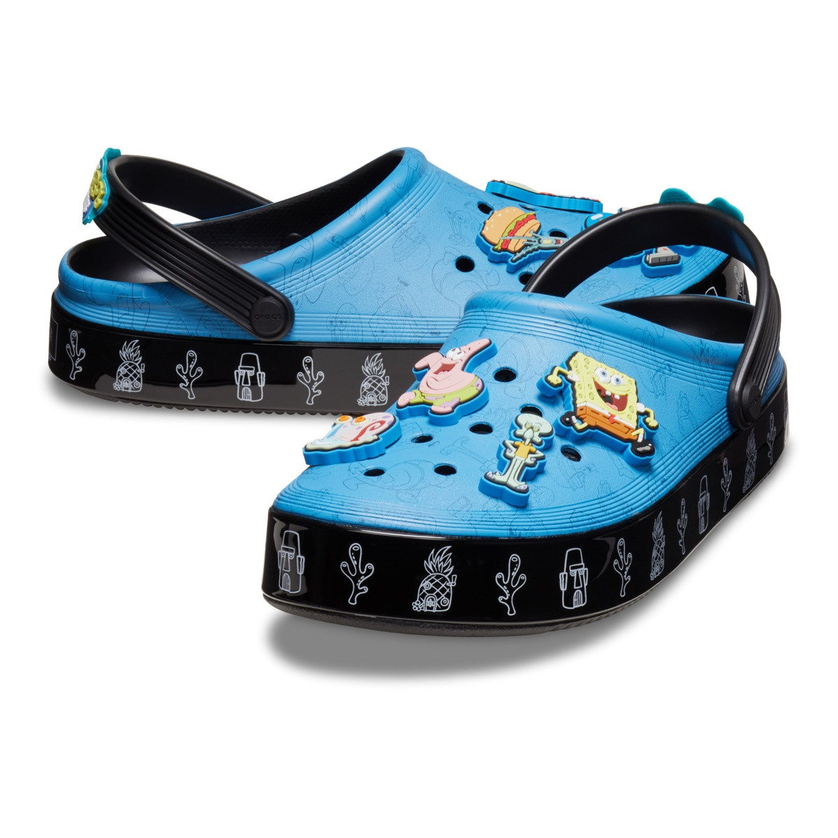 Saboti Crocs Spongebob Multi Off Court Clog Negru - Black - 1 | YEO