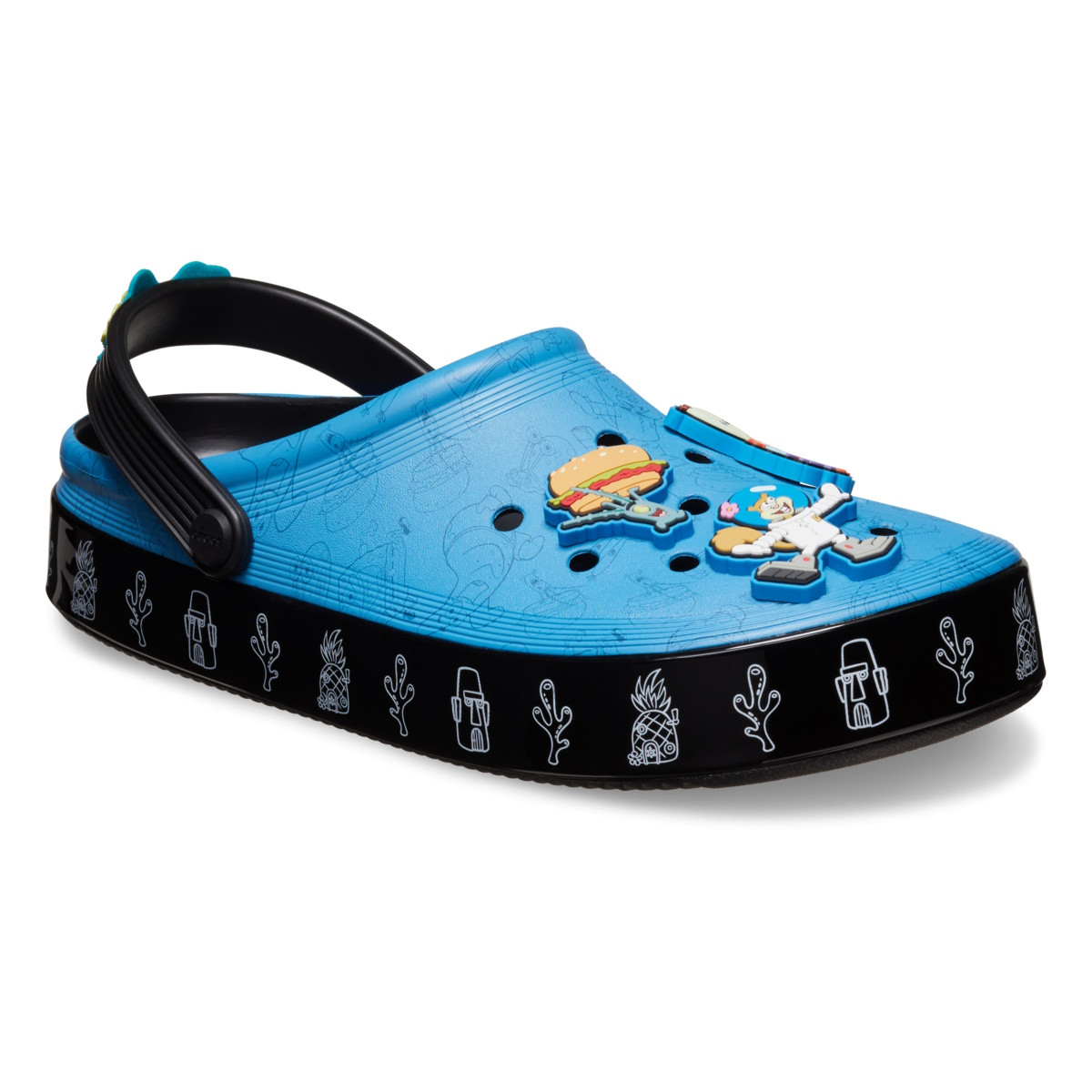 Saboti Crocs Spongebob Multi Off Court Clog Negru - Black - 2 | YEO