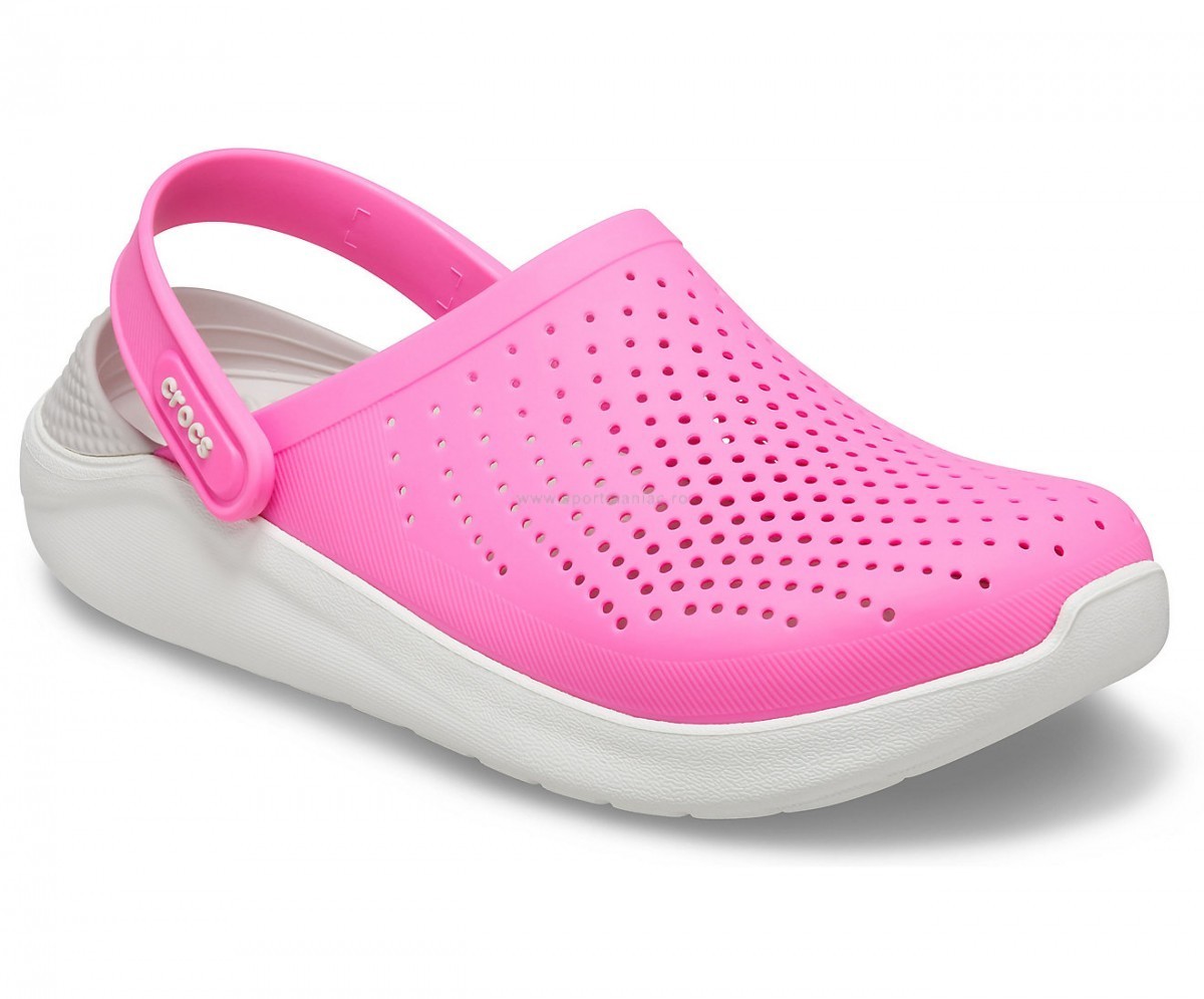 Saboti Crocs LiteRide Clog Roz - Electric Pink/White - 1 | YEO