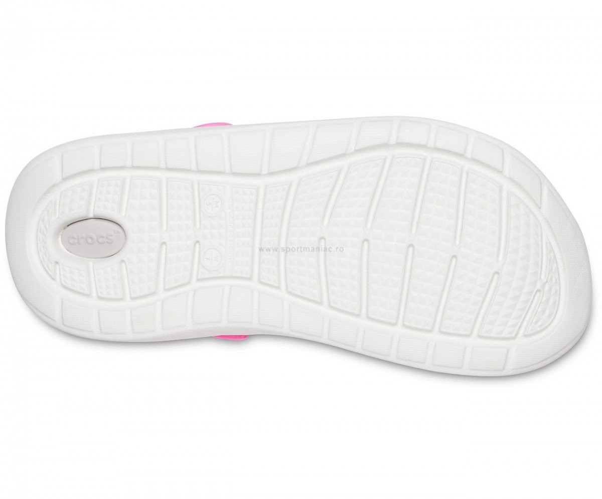 Saboti Crocs LiteRide Clog Roz - Electric Pink/White - 3 | YEO