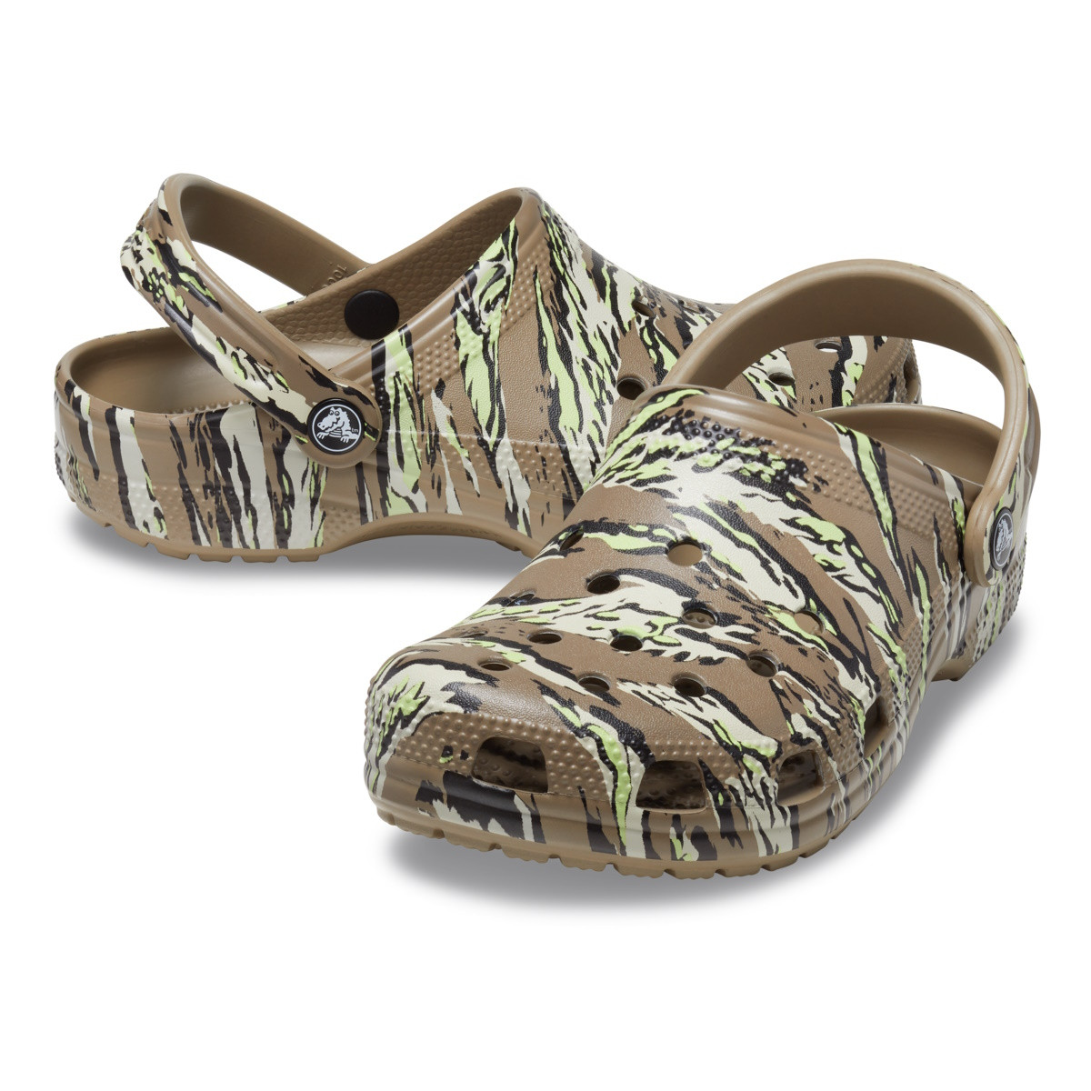 Saboti Crocs Classic Printed Camo Clog Maro - Khaki - 3 | YEO
