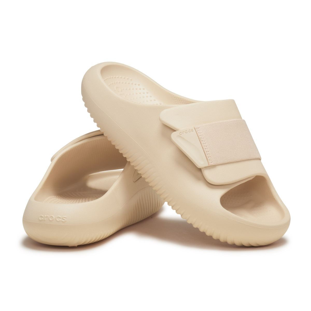 Papuci Crocs Mellow Luxe Recovery Slide Bej - Shitake - 3 | YEO