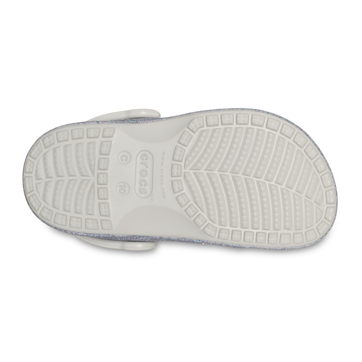 Saboti Crocs Toddler Baya Glitter Clog Argintiu - Silver